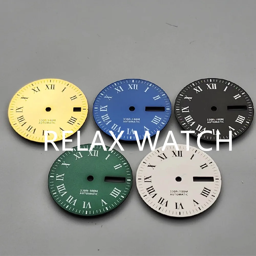29mm Luminous Display Dial Fits 3 O'Clock 3.8 Crown Nh35 Nh36 Automatic Movement
