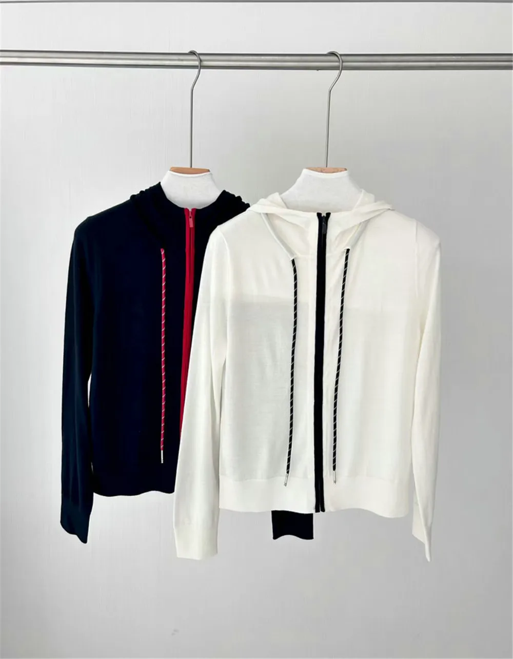 

Women's 25 Autumn/Winter New Hooded Zipper Wool Long Sleeve Knitted Cardigan Casual Top