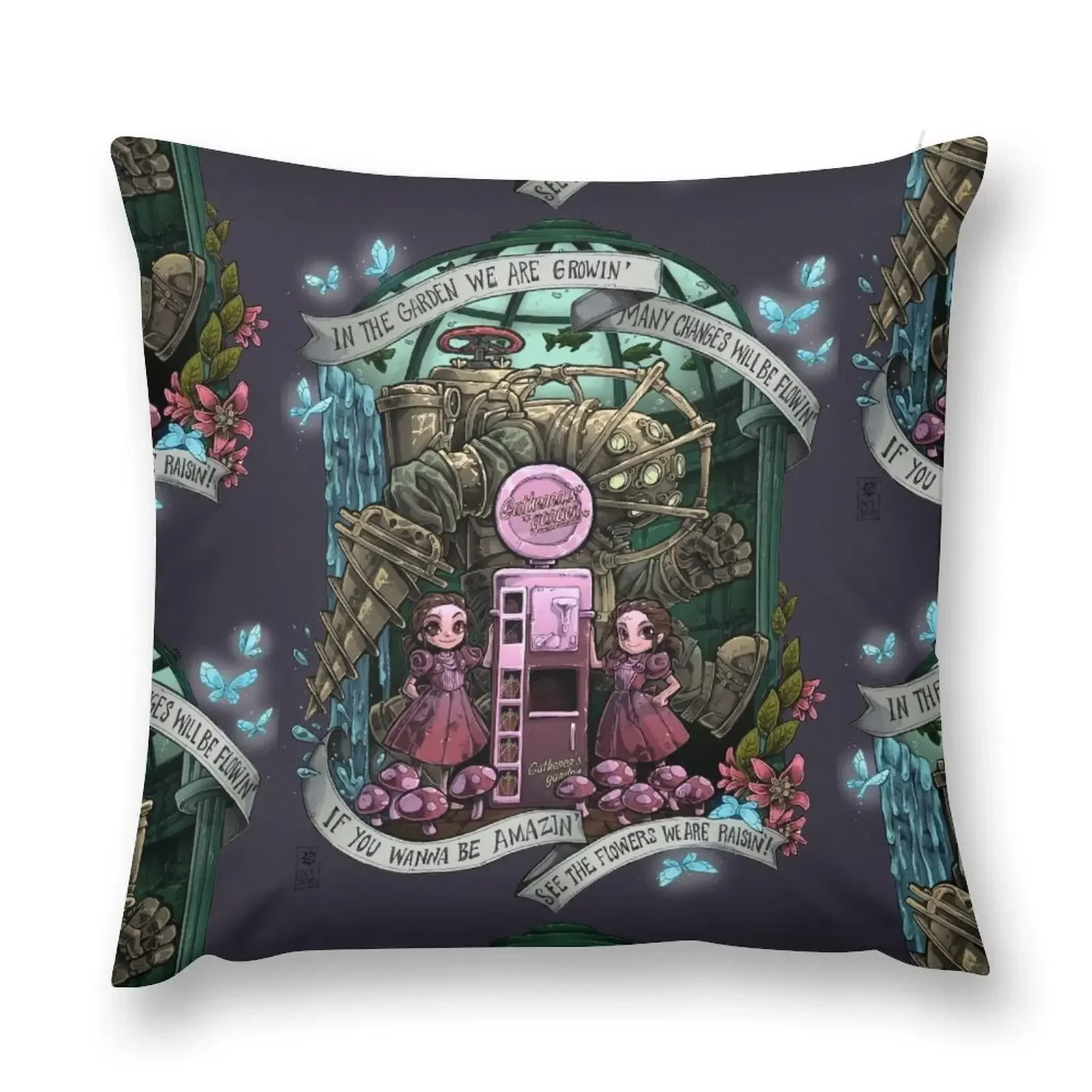 

Gatherer's Garden Throw Pillow Cushion Child Room decorating items Pillow Decor christmas supplies pillow