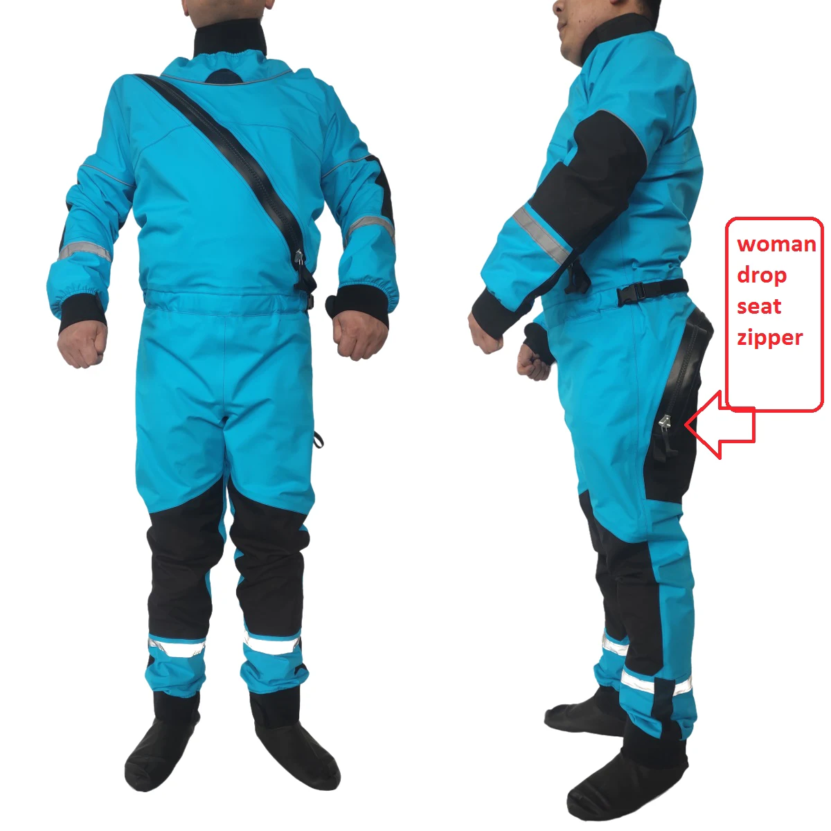 

Сухой костюм с женским сиденьем на молнии, спасательный погружной костюм, водонепроницаемый для SUP каякинга, рафтинга, парусного спорта, рыбалки, весла