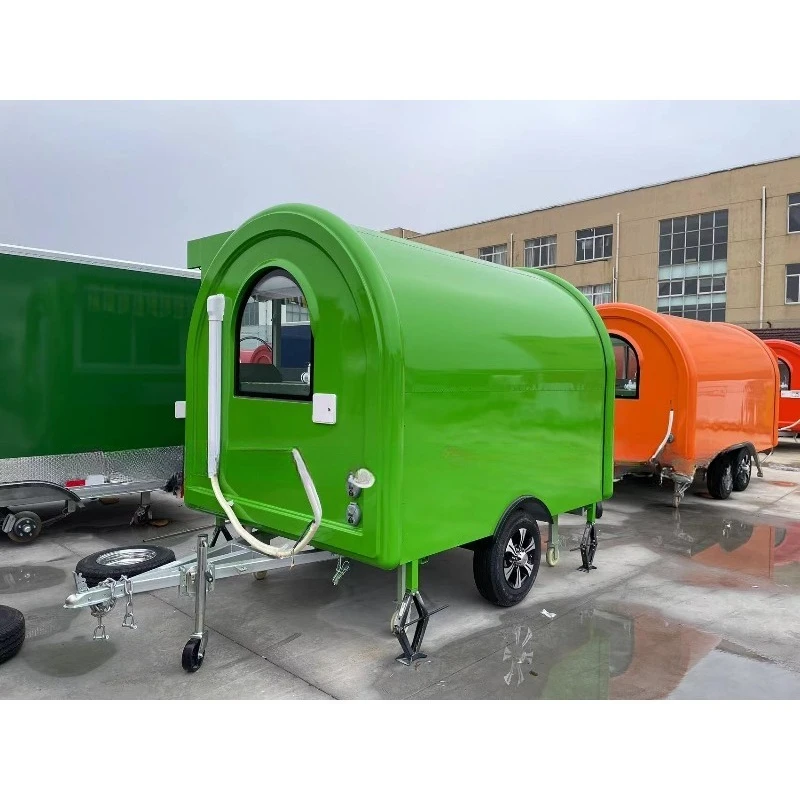 JX-FR250B Burger Van Dining Car Food Trucks Fast Food Mobile Cart Kiosk Fiberglass Small Snack Car