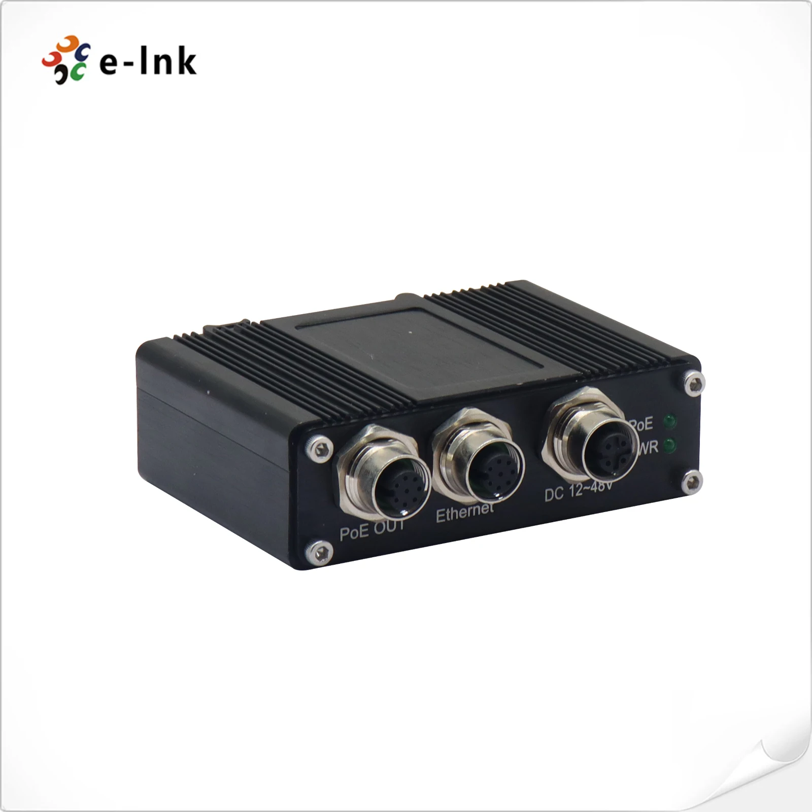 EN 50155 Industrial Gigabit 30W PoE Injector with M12 connector for Railway Automation Industrial Network