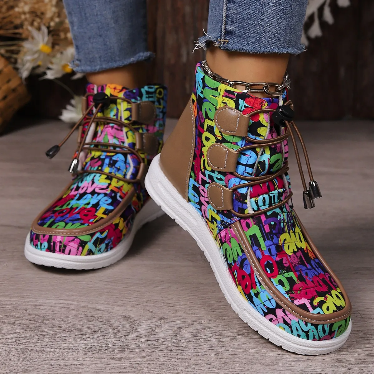 Women Boots Spring and Autumn Winter Fashion Casual Boots Comfortable Designer Outdoor Shallow Boots Round Toe Shoes for Women