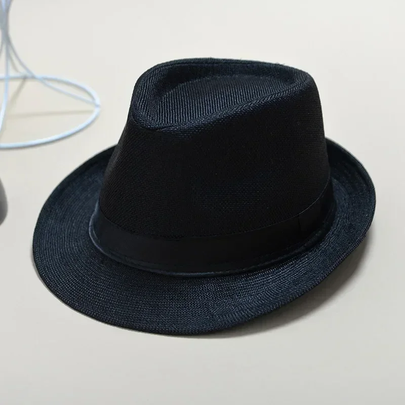 2024 New Fashion Retro Men Fedoras Top Jazz Felt Wide Brim Hat Vintage Couple Cap Winter Chapeau Summer Bowler Hats Cap Outdoor