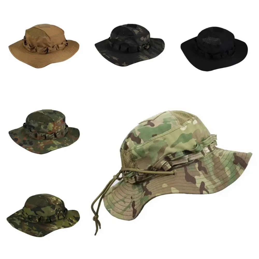 Large Brim Fisherman Hat Breathable UV Protection Bucket Benny Hats Foldable Fashion Multicam Fishing Sun Cap Hiking