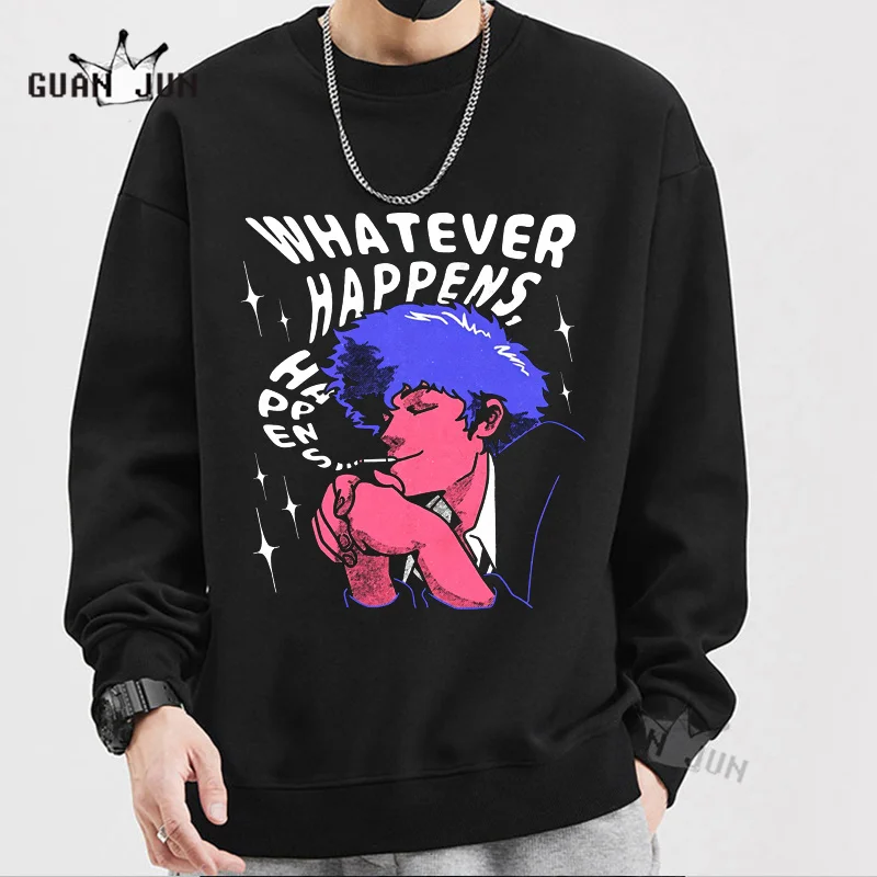 

Japan Anime Cowboy Bebop Graphic Sweatshirts Print Hoodie Manga Spike Spiegel Cotton Hoodies Men Women Hoody Sweatshirt Male