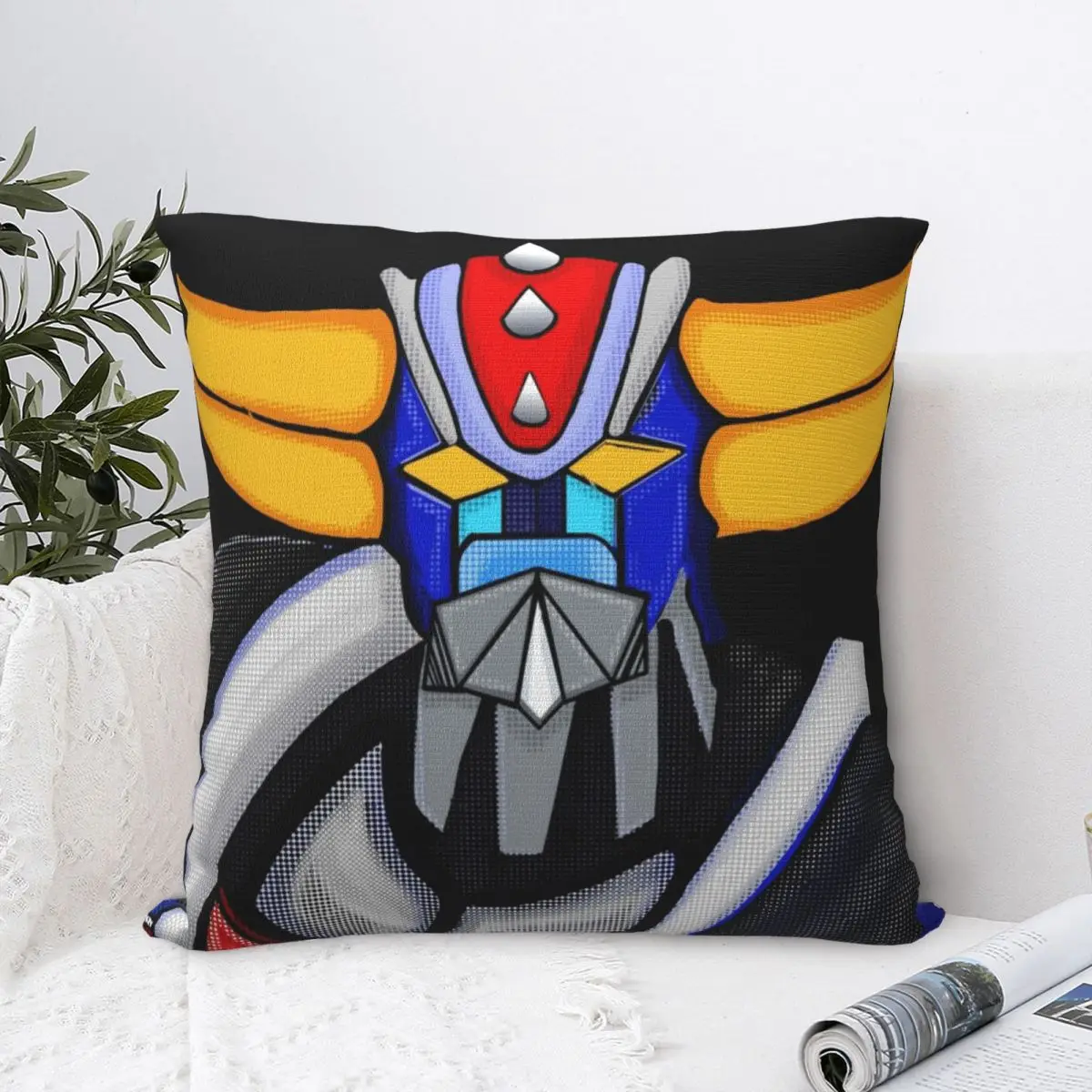 Goldorak Grendizer Portrait Throw  Square Pillow Cases UFO Robot Actarus Mazinger Z Manga Cushion Cover Decor Case for Home 18