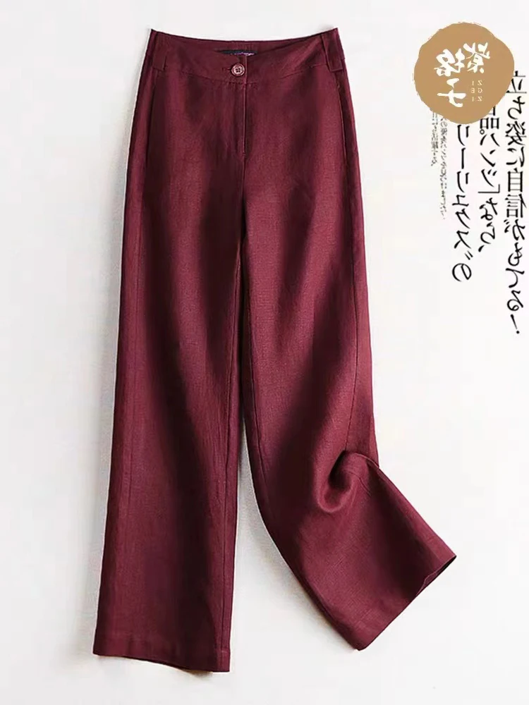 夏の新作 スリーワイドレッグパンツ レディース ゆったり カジュアル 薄手 無地 細身 ストレート チューブ リネン マキシ丈パンツ