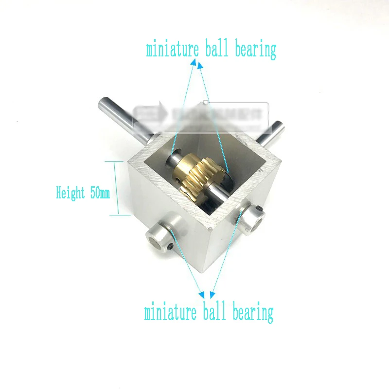 Worm Gear Reduction Gearbox 6/8MM Shaft 20T Gear 90 Degree Right Angle Corner Device Reduction Ratio 1:10 1:20