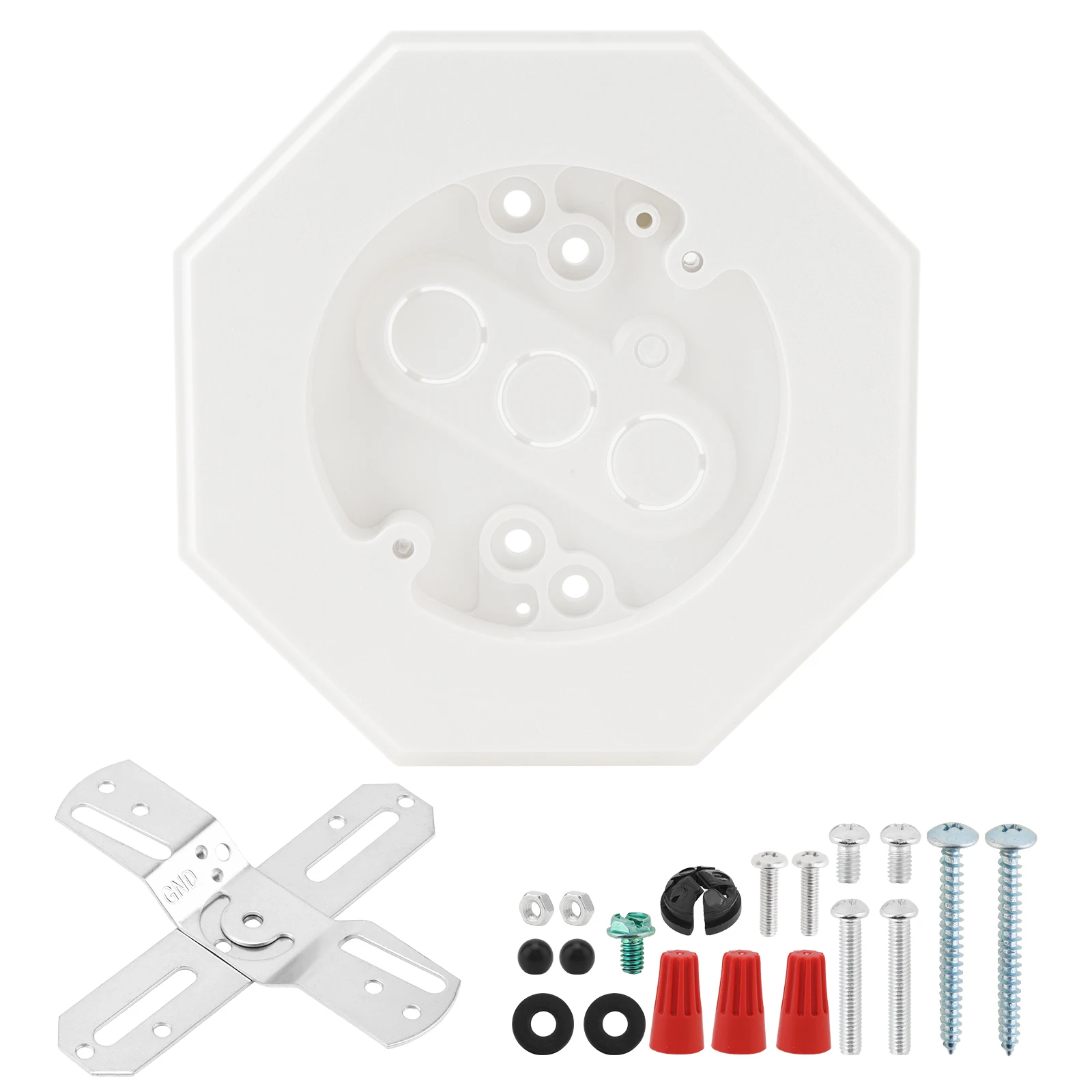 Vertical Siding Lamp Mounting Kit Built-in Electrical Box Wall Light Mounting Plate  with 4 Inch Bracket, Octagon Mounting Block