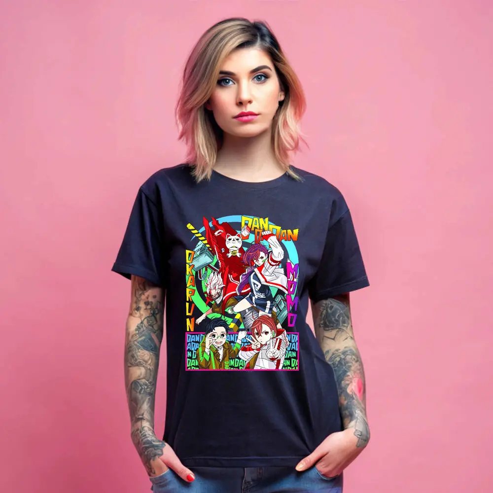 Dandadan Okarun T-shirt Momo Ayase Anime Cute Graphic Manga T-shirt All Size