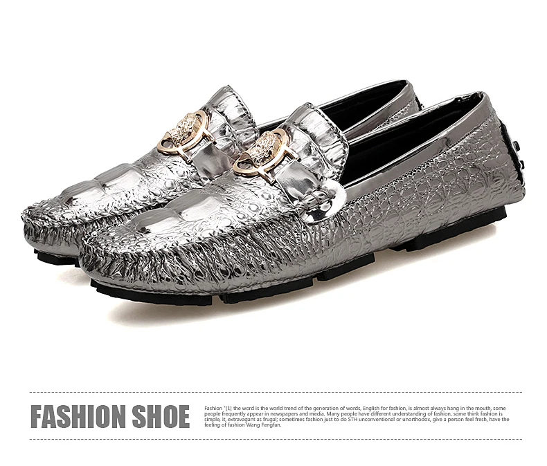 Herren-Slipper mit Krokodilmuster, Frühling/Sommer 2025, Britischer Stil, Glänzendes Leder, Lässige Loafer, Handgefertigt – Detail 27