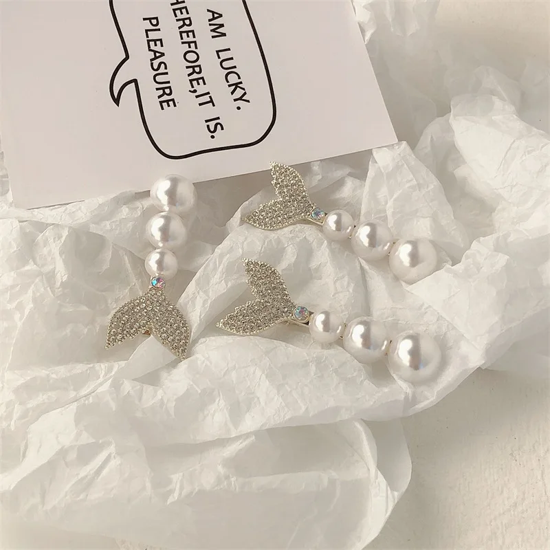 

Womens Hair Clips Pack Pearl Fish Tail Elegant Sweet Gentle Simple Funny Fashion For Cute Girl Hair Pins Korean Fashionable Hair