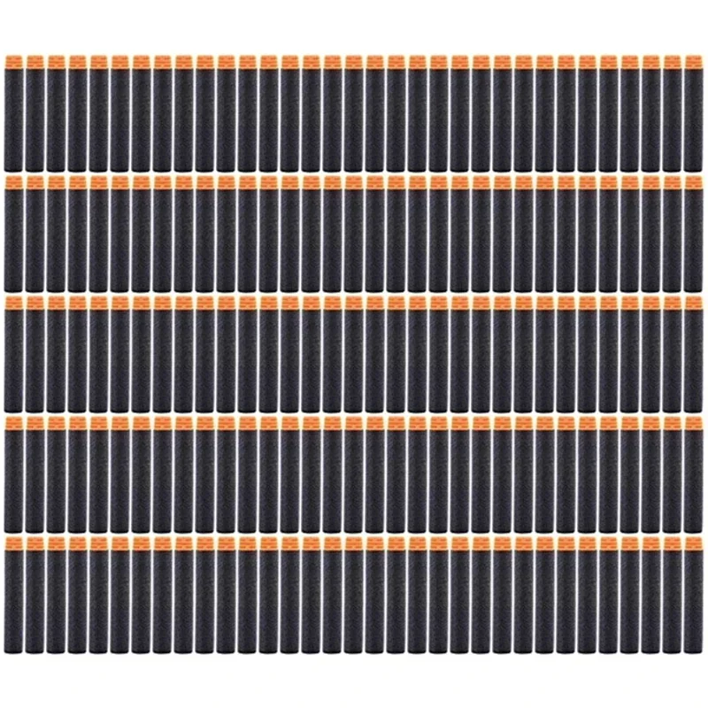 HTISNERFS 1000-50 個ブラックバッファーラウンドヘッド弾丸 7.2 センチメートルナーフシリーズブラスターダーツ詰め替え子供のおもちゃの銃アクセサリー