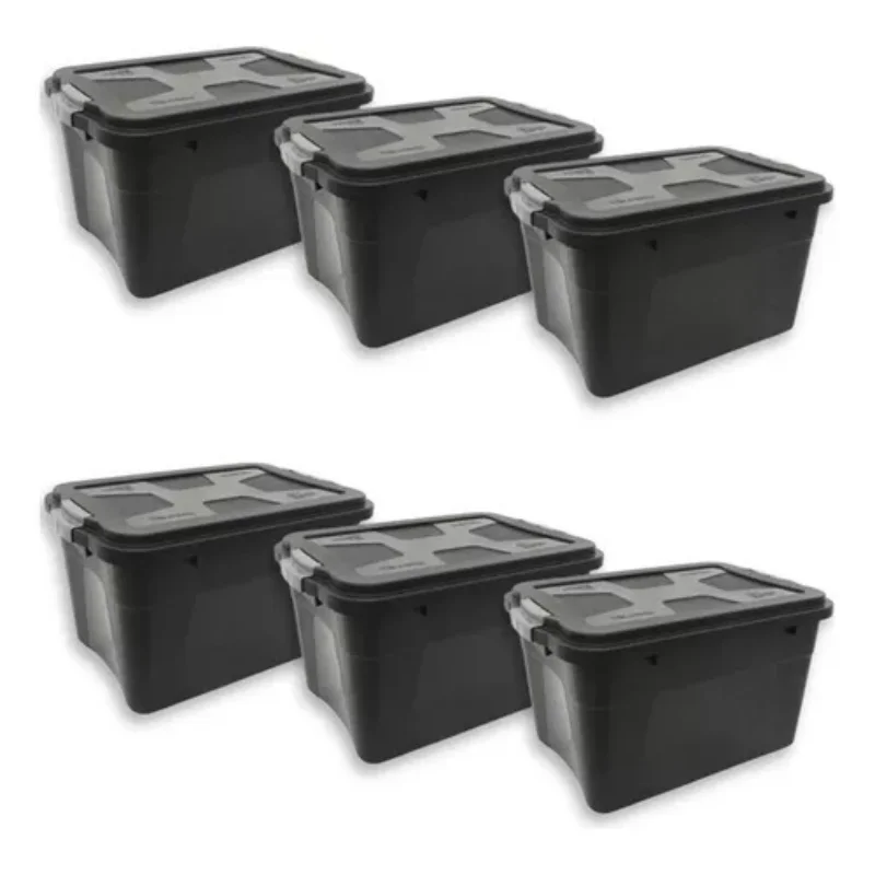 

6 Boxes Multipurpose Organizer 56 Liters With Lid Boxes, Boxes and Baskets Decorative Boxes