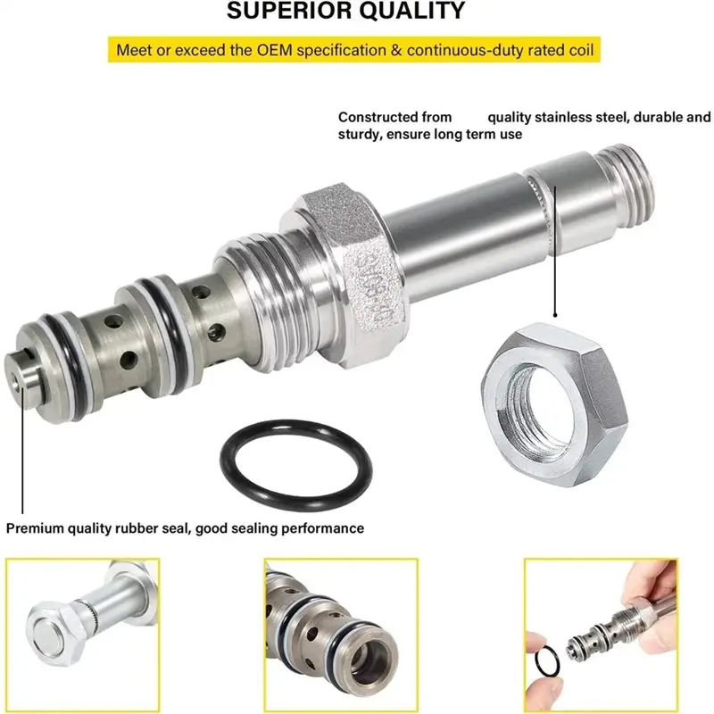 Solenoid Operated Spool Valve For Heidefors VC08-3 Cavity Size 08-AA26