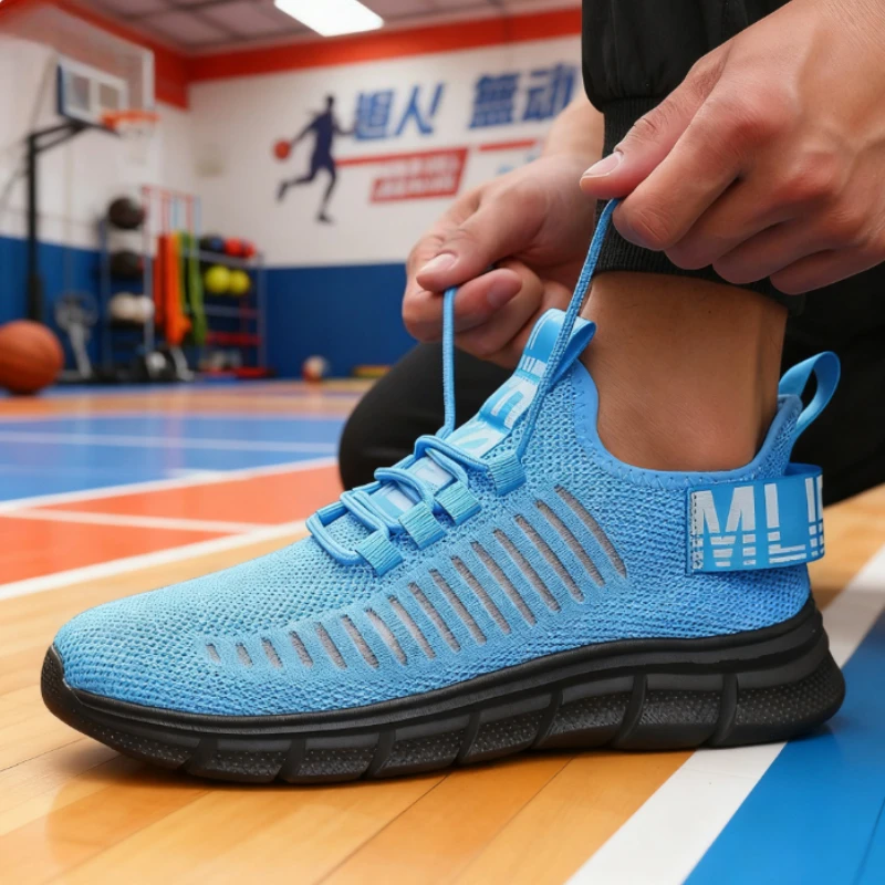 Comfortable Men's Running Shoes Outdoor Walking Soft Casual Sneakers Fashionable Designer Mesh Versatile Walking Platform Shoes