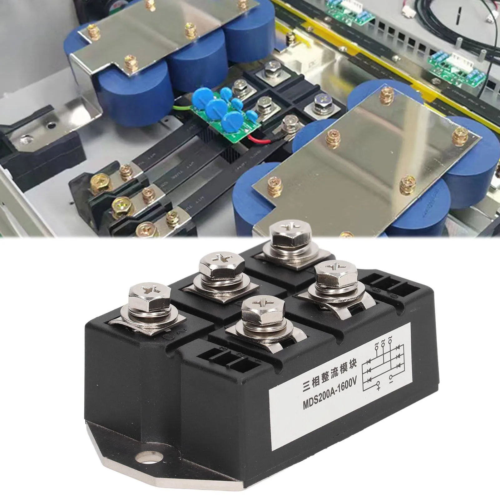 

Bridge Rectifier 200A 1600V 3 Phase Diode Power Module Copper Plate Heat Dissipation Bridge Rectifier 3 Phase Bridge Rectifier