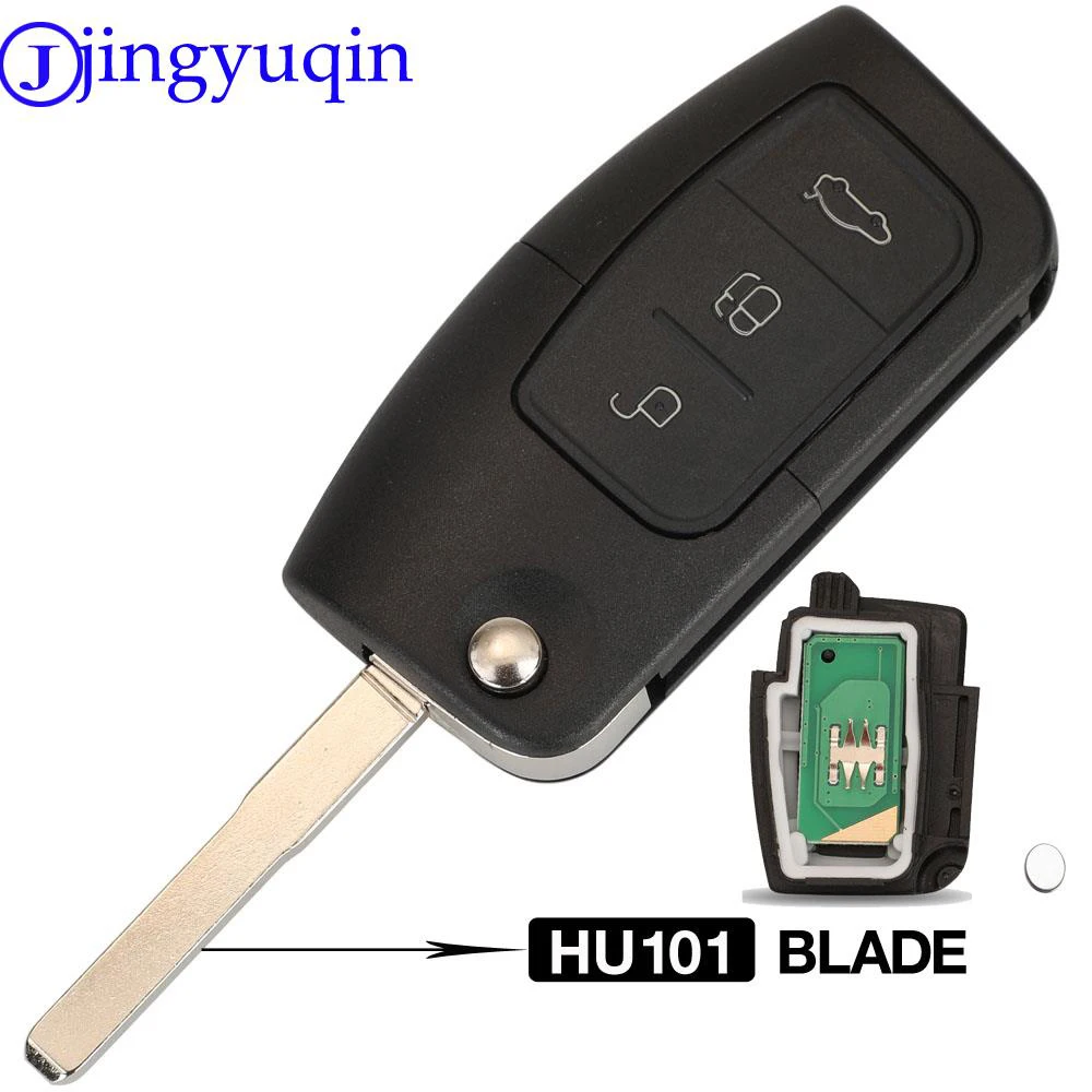 Jingyuqin FRAGEN 315/433 MHz 2/3 Taste Keyless Entry Remote Key Fob Für Ford Focus Mondeo C Max S max Galaxy Fiesta