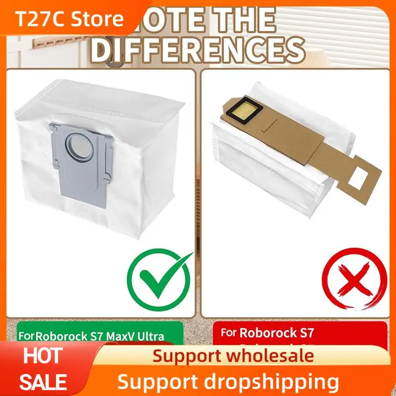 

T27C Replacement Dust Bags For Roborock Q5 Max+ /S8+ /S8 Pro Ultra /S7 Maxv Ultra /S7 Max Ultra Robotic Vacuums Parts