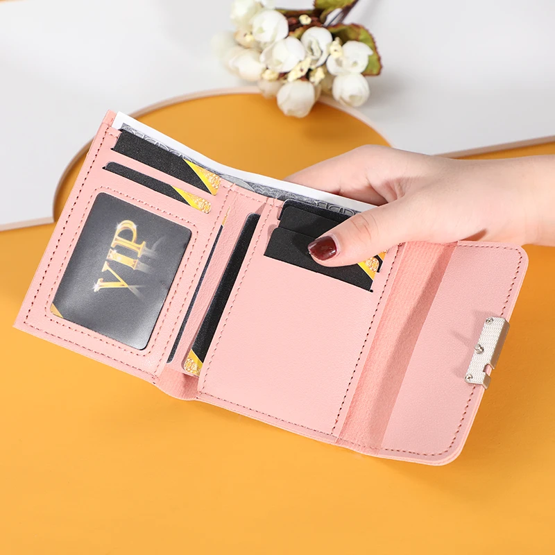 New Design Womens Short Small Wallet Simple Fashion Multi Card Card Holder