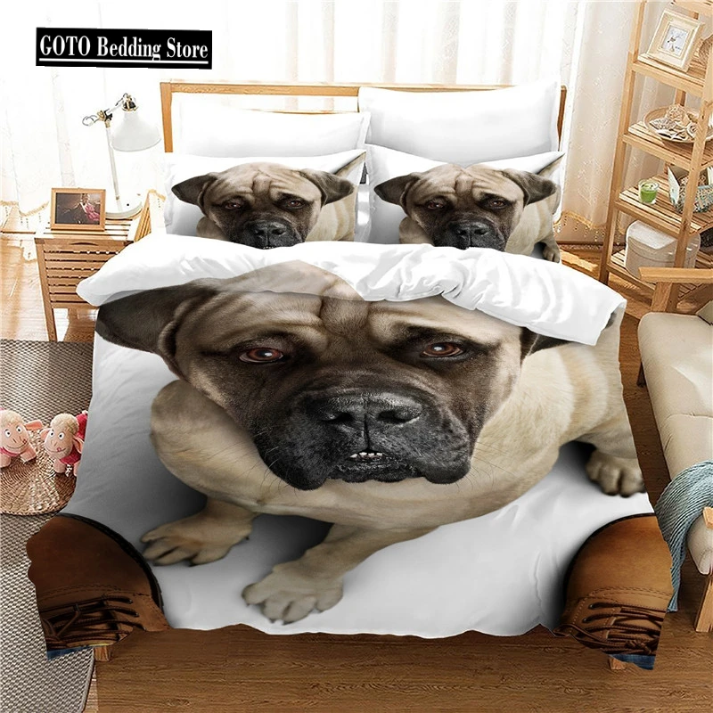 

3D Print Dachshund Cute Pug Dog Bedding Set Single Size 135x200cm Microfiber Duvet Cover Set Cartoon Animal Comforter Cover