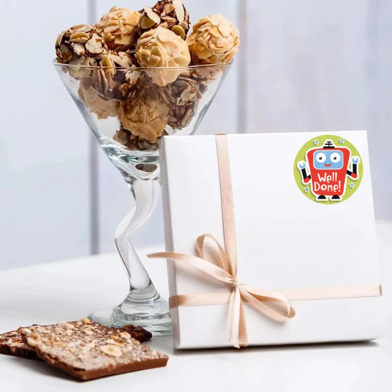 귀여운 보상 스티커 롤 단어 동기 스티커, 학교 교사 어린이 학생 문구 스티커 공급, 100-500 개