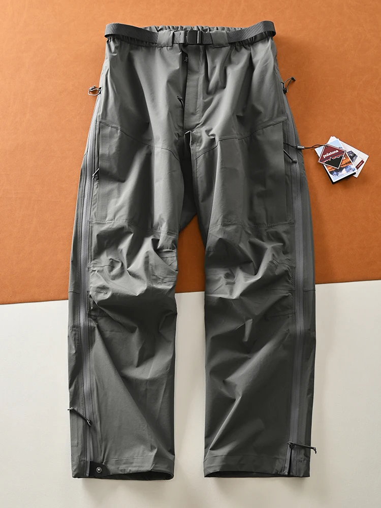 

Outdoor Men's Casual Pants Straight Leg Waterproof Nylon Zipper Side Autumn Loose Fit Trousers Military Version Bird Home