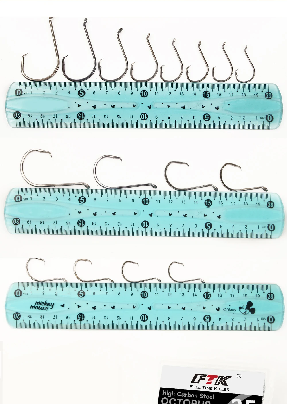 FTK Angelhaken Angeln Octopus Circle Hook 1-6 # -50 Stück 1/0-8/0 # -25 Stück chemisch geschärfte Haken aus Kohlenstoffstahl, Angelgerät – Detail 12