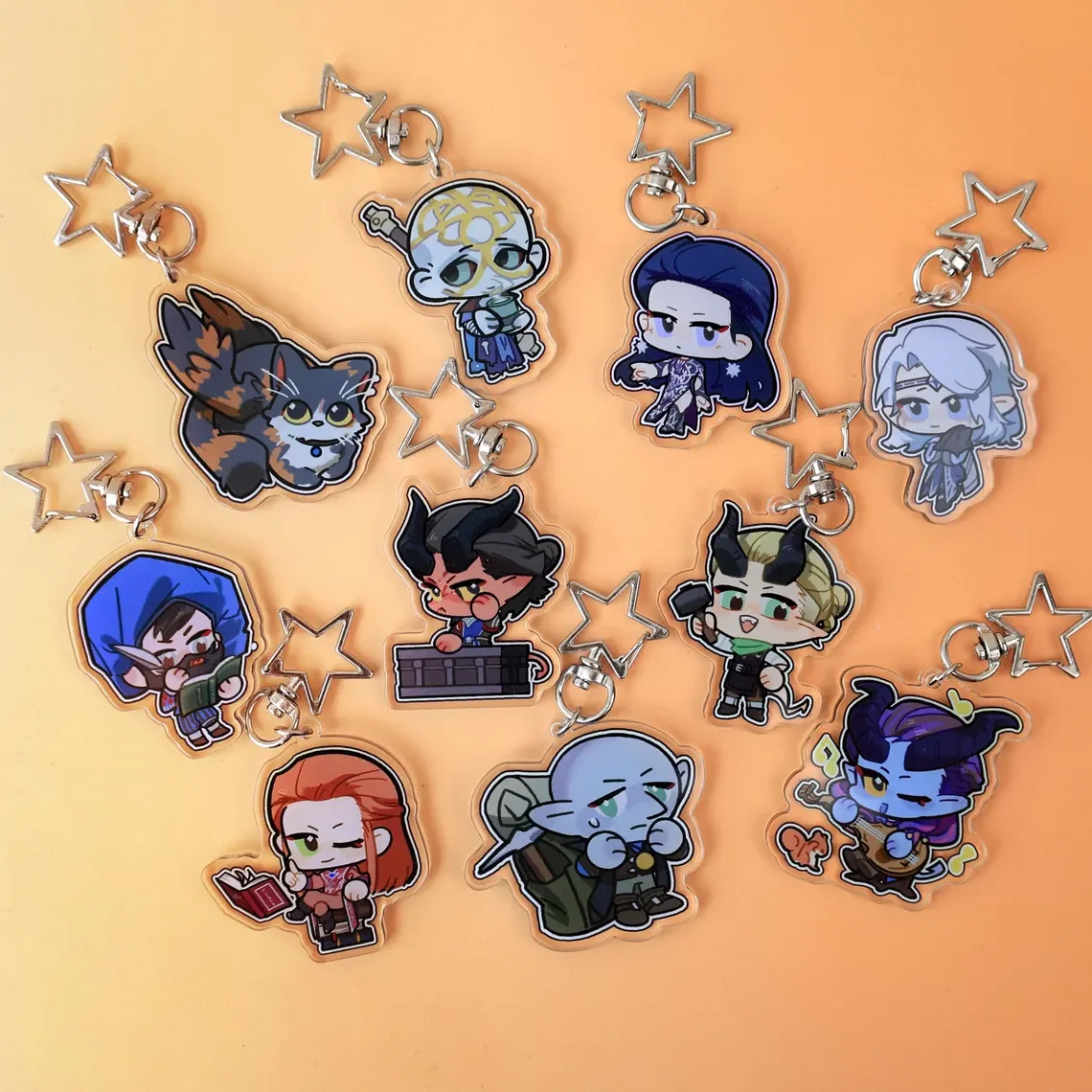 Bode's Gate 3Q Anime Style Acrylic Keychain Beautiful Backpack Pendant Ideal Game Player Gift Perfect Present