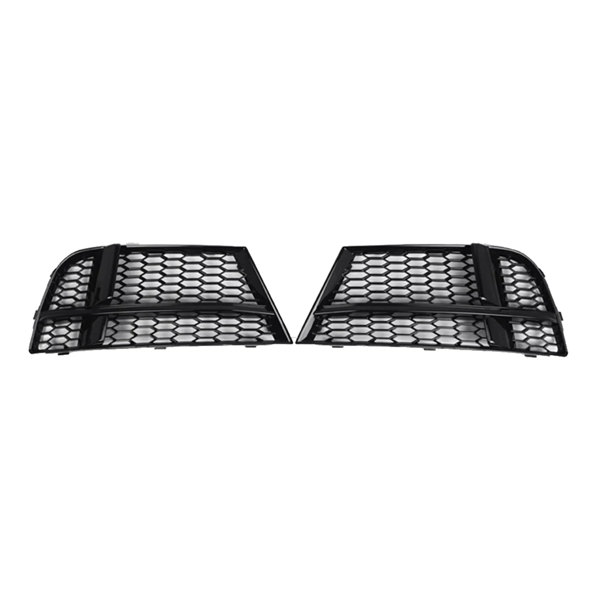 

1Pair Front Bumper Lower Grille Cover Fog Light Honeycomb Holes Bezel for A3 S3 M 2017-2019 8V3807681AE