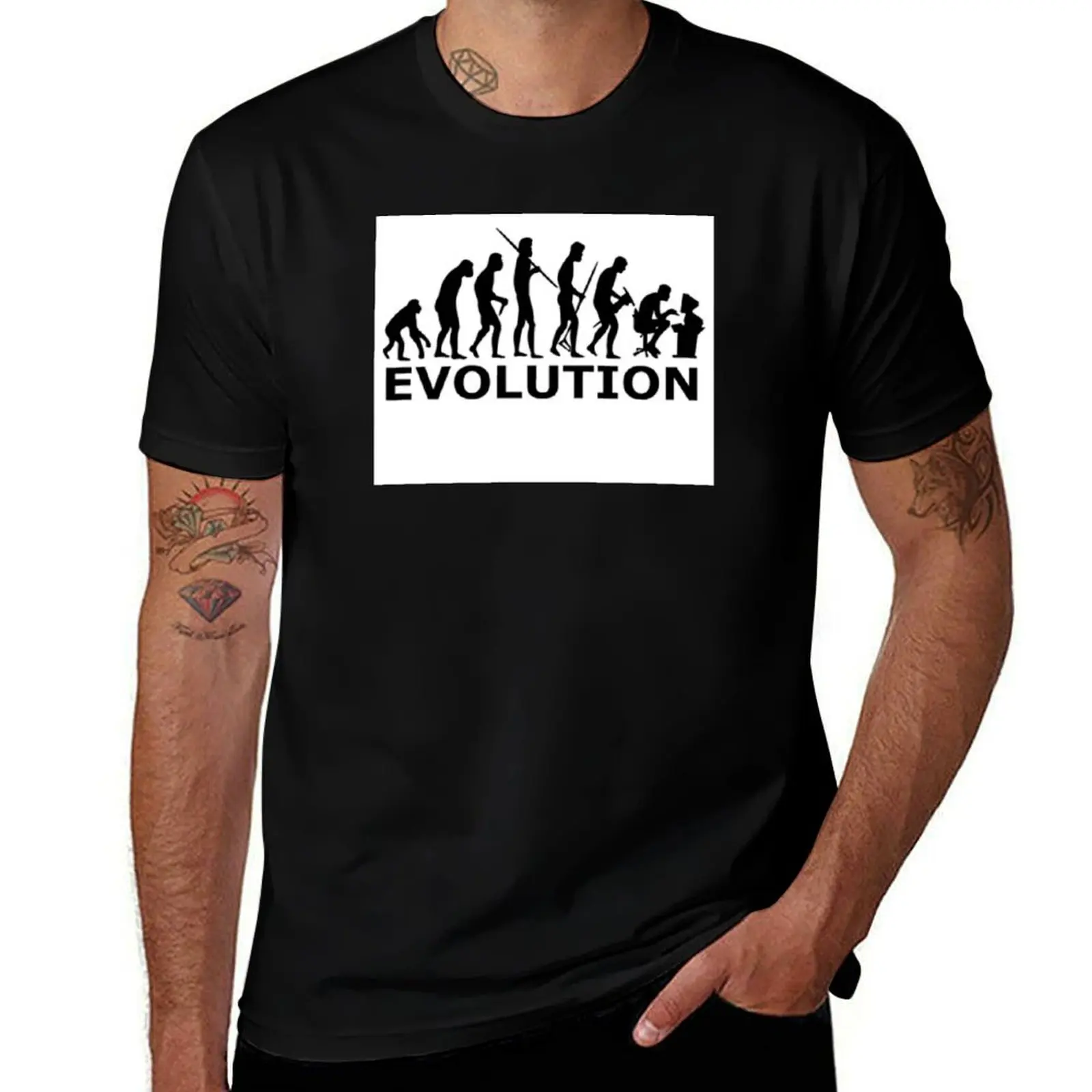 

Human evolution T-Shirt graphic t shirt vintage shirts graphic tee boys whites customs design your own mens fashion