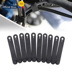 10Pcs Motorcycle Rubber Frame Securing Cable Wiring Harness Power Cord Tie Clutch Line Brake Cable Ties Elastic Fix Accessories