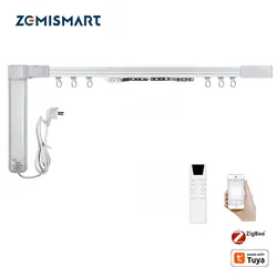 Zemismart Tuya Zigbee Curtain Track Alexa Echo Google Home Control via Smart Life SmartThings Electric Curtains