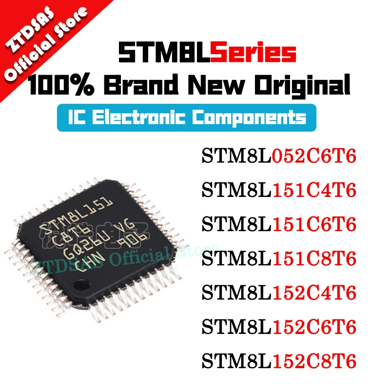 STM8L052C6T6 STM8L152C8T6 STM8L151C4T6 STM8L151C6T6 STM8L151C8T6 STM8L152C4T6 STM8L152C6T6 STM8L STM8 STM IC MCU LQFP Chipset