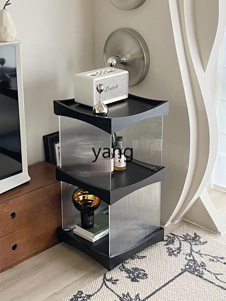 Yjq Sofa Side Table Movable Coffee Table Side Cabinet Side Shelf Corner Table Living Room