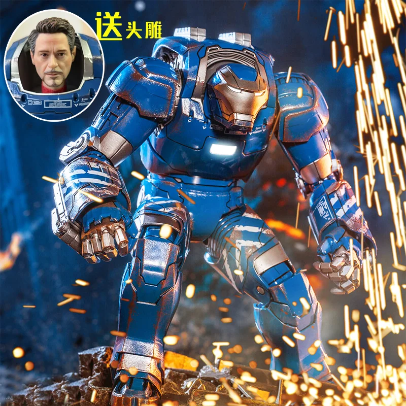 20cm Iron Man MK38 Handheld Finger Movement Model Metal Alloy Mech 1/12 Marvel Genuine Toy Ornament Children's Birthday Gift