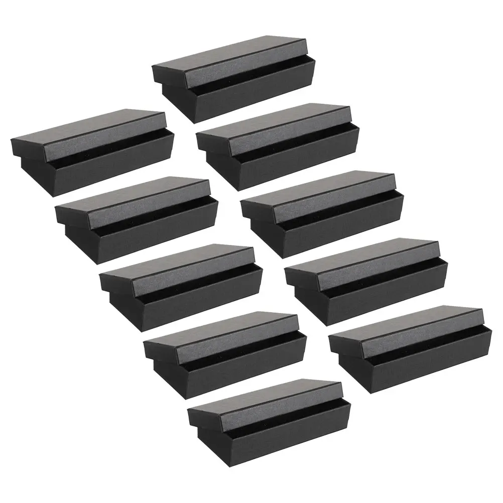 

10 Pcs Black Watch Packaging Boxes Single Display Case Jewelry Organizer Holder For Men Women Portable Storage Solution Premium