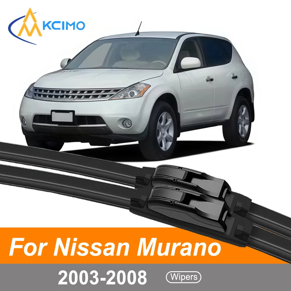 

Complete Set of 2 Premium Wiper Blades For Nissan Murano Z50 2003-2008 Easy Installation Quiet & Clean Wiping in Rain/Snow