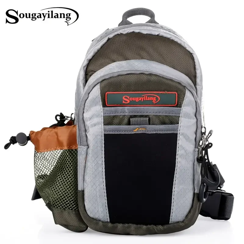 Sougayilang Fly Fishing Bag น้ําหนักเบาเดินป่า, กระเป๋าเป้ตกปลา