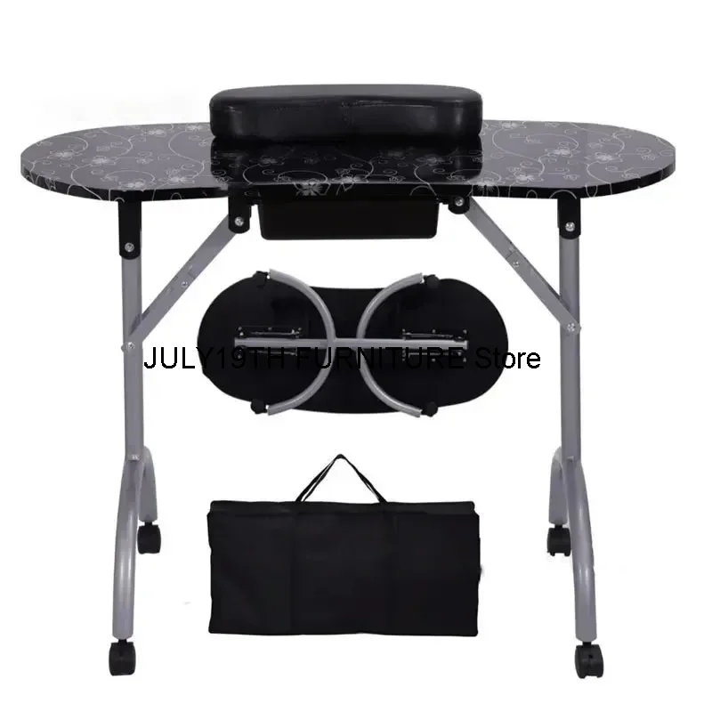 Foldable Nail Table for Nail Technician Designer Professional Nail Tables Salon Furniture Simple Creative Storage Manicure Table