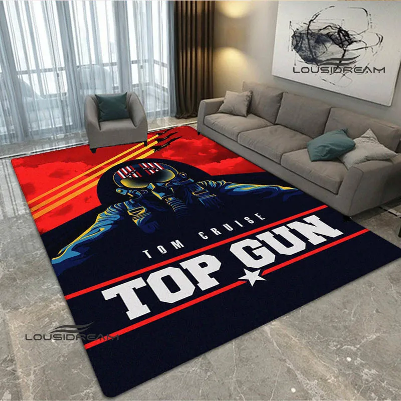 Classic Movie TOP GUN Poster Printing Carpet Anti -slip Carpet Personalized Yoga Cushion Photography Prop Birthday Gift