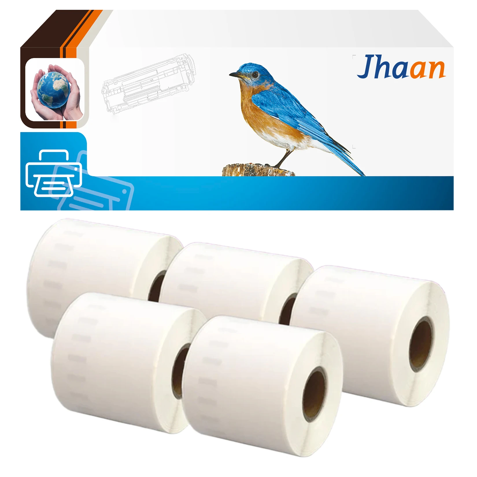 Jhaan 5 X 99019/S0722480 (190X59mm, 110 Etiketten) Kompatible Etiketten Kompatibel mit Dymo LabelWriter 300, 310, 315, 320, 330, 400 – Detail 1