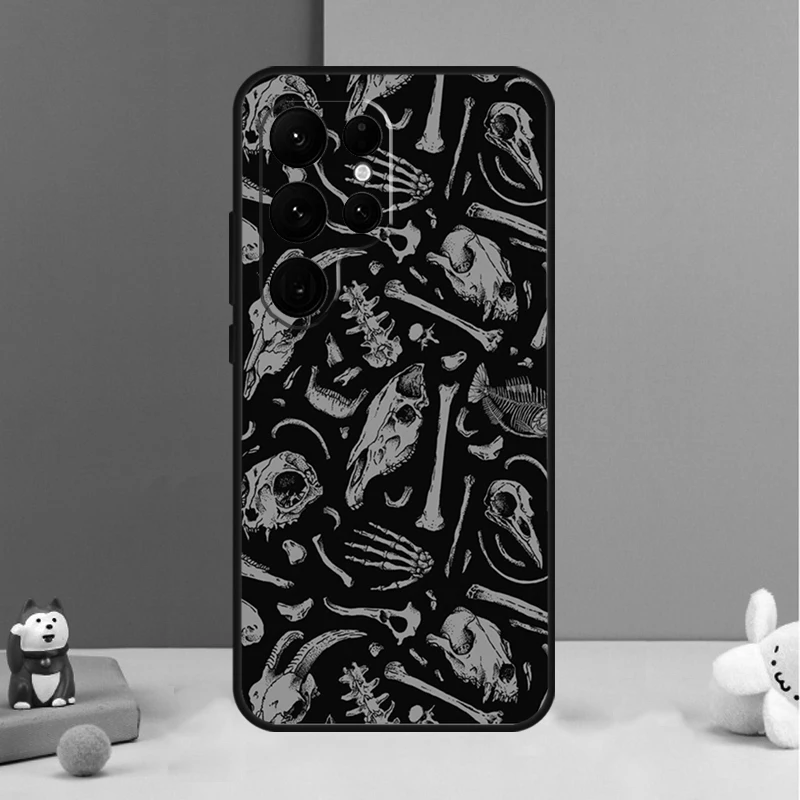 Bones Skeleton Phone Case For Samsung Galaxy S23 Ultra S22 S21 S20 FE S9 S10 Plus Note 10 20 Ultra Cover