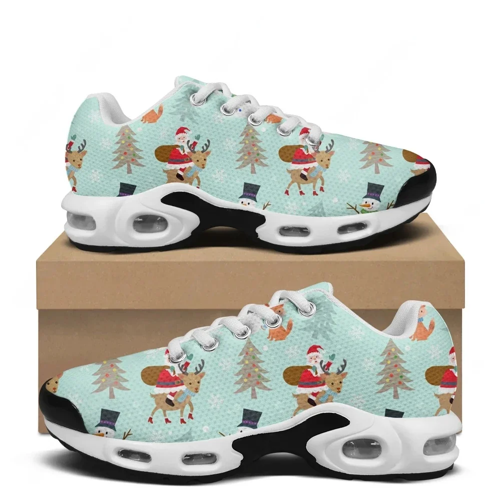 

Рождественские кроссовки с воздушной подушкой для мужчин, женщин и подростков, легкие спортивные кроссовки высокого качества, стильные повседневные кроссовки с сетчатым верхом.