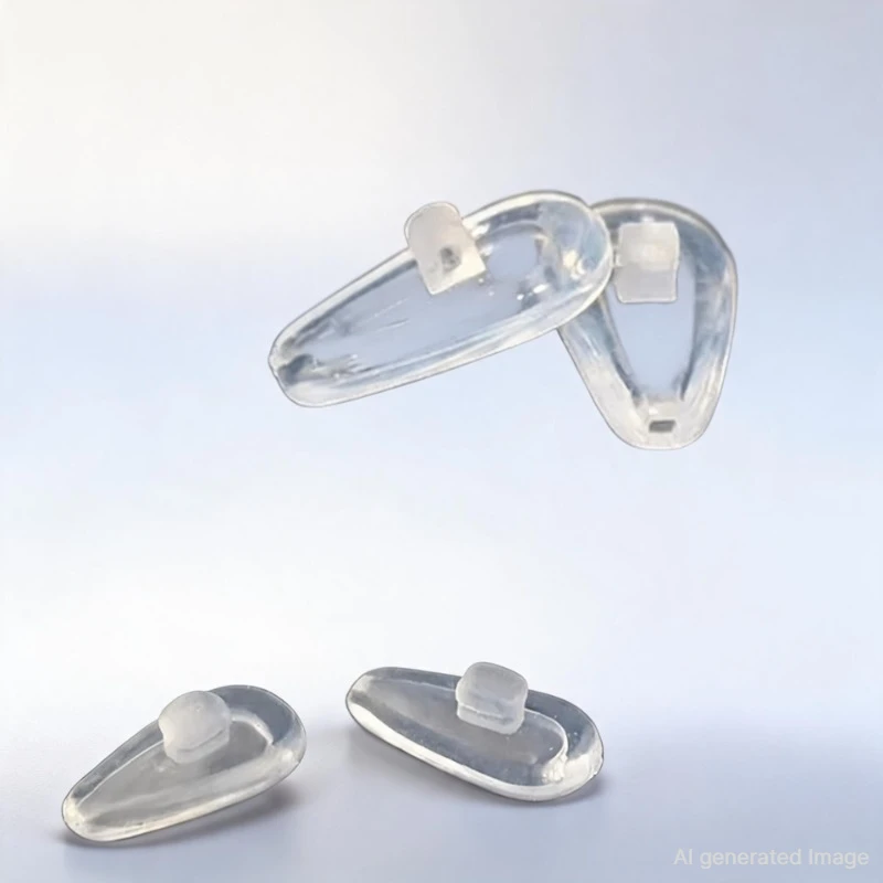 100 pezzi, cuscinetti nasali in silicone di alta qualità da 14 mm per occhiali, modello 2028.