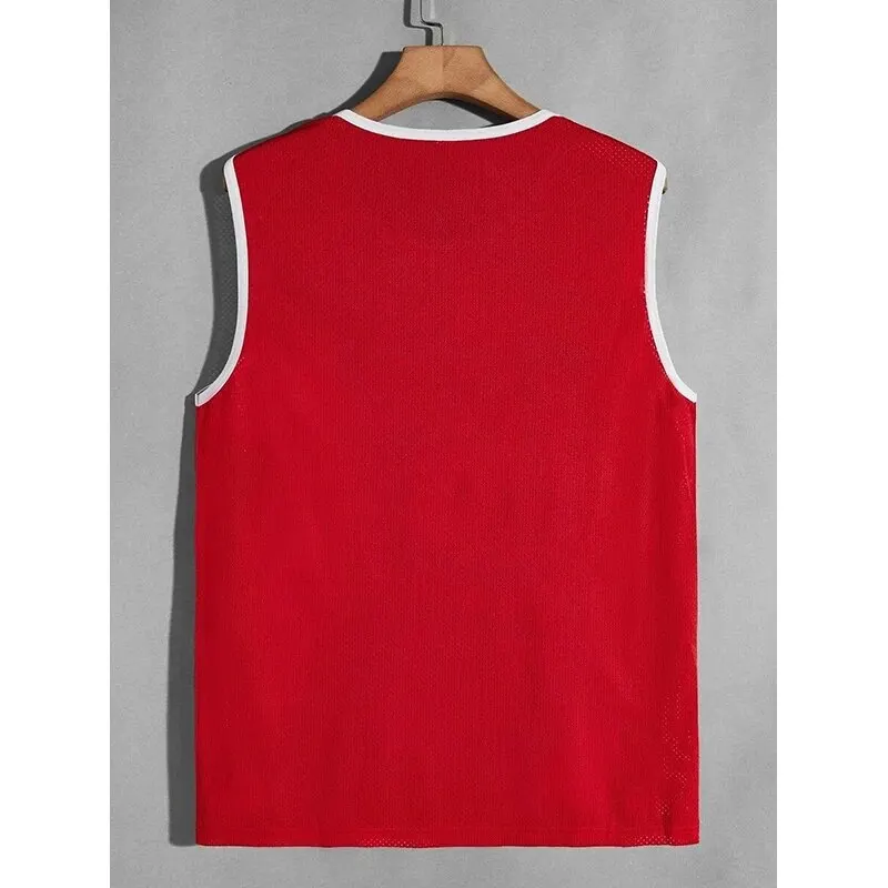 Summer Men\'s New Fashion James 23 Jersey Mesh Sweat-Absorbing Basketball Jerseys Comfortable Breathable Leisure Sports Tank Top