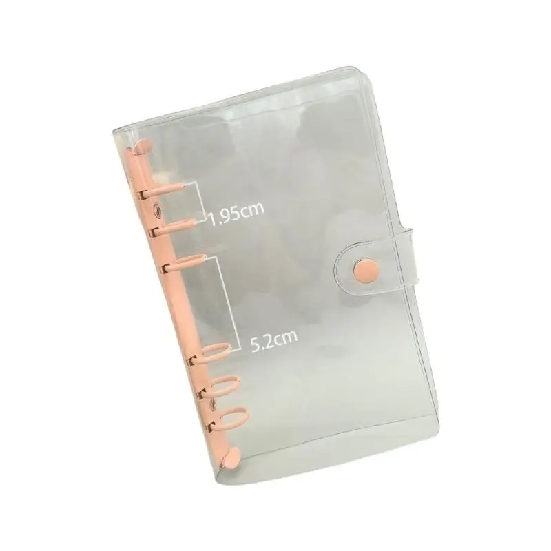 R53C A 6 transparente Ordner, weiche Einbandhüllen, nachfüllbarer Planerordner, runder Ringordner – Detail 9