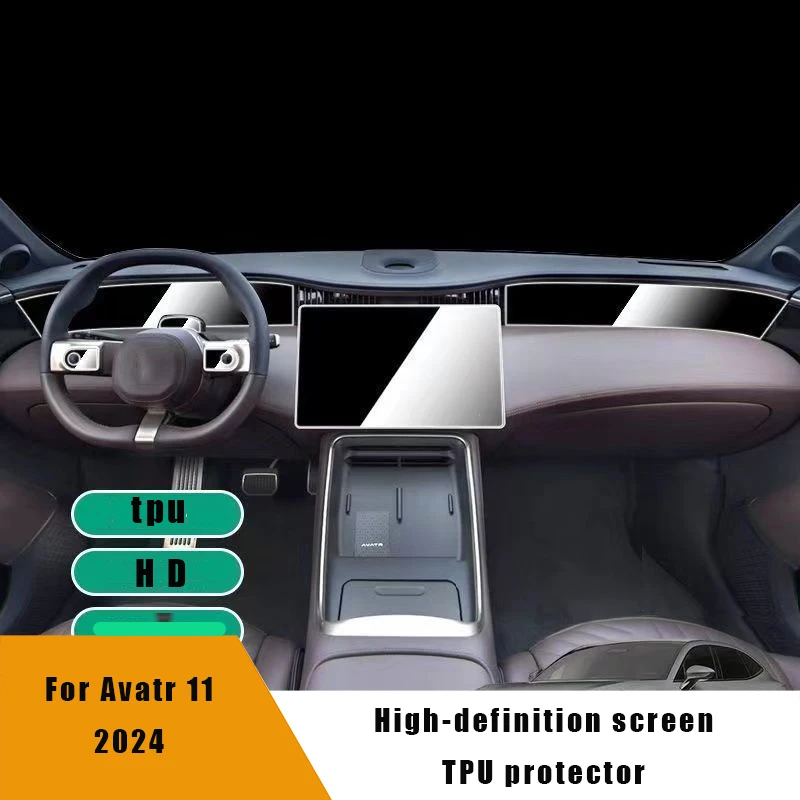 For Avatr 11 2024 Car Interior Door Center Console Media Dashboard Navigation TPU Anti-scratch Protector Film