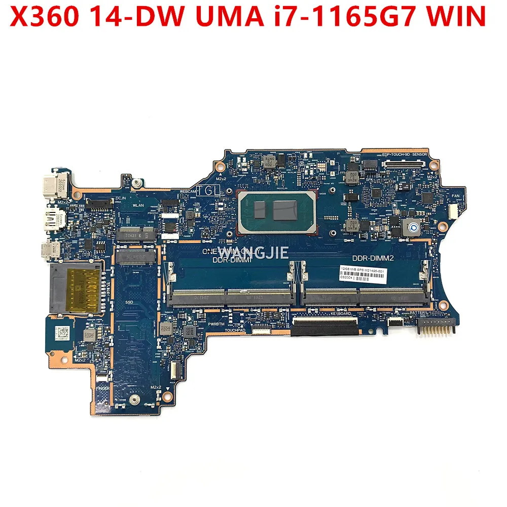 

For HP PAVILION X360 14T-DW100 14-DW Laptop Motherboard M21495-601 M21495-001 UMA i7-1165G7 WIN 6050A3202801 100% Working